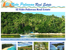 Tablet Screenshot of elnidopalawanrealestate.com